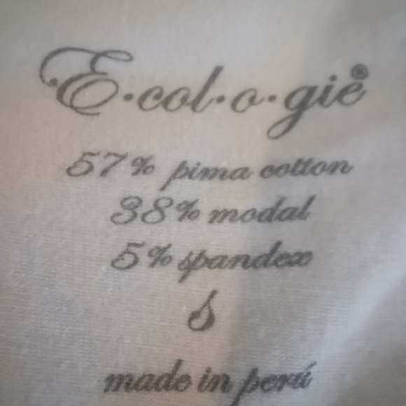 ECOLOGIE SCOOP NECK TANK TOP NWT WHITE SIZE SMALL - Picture 6 of 16
